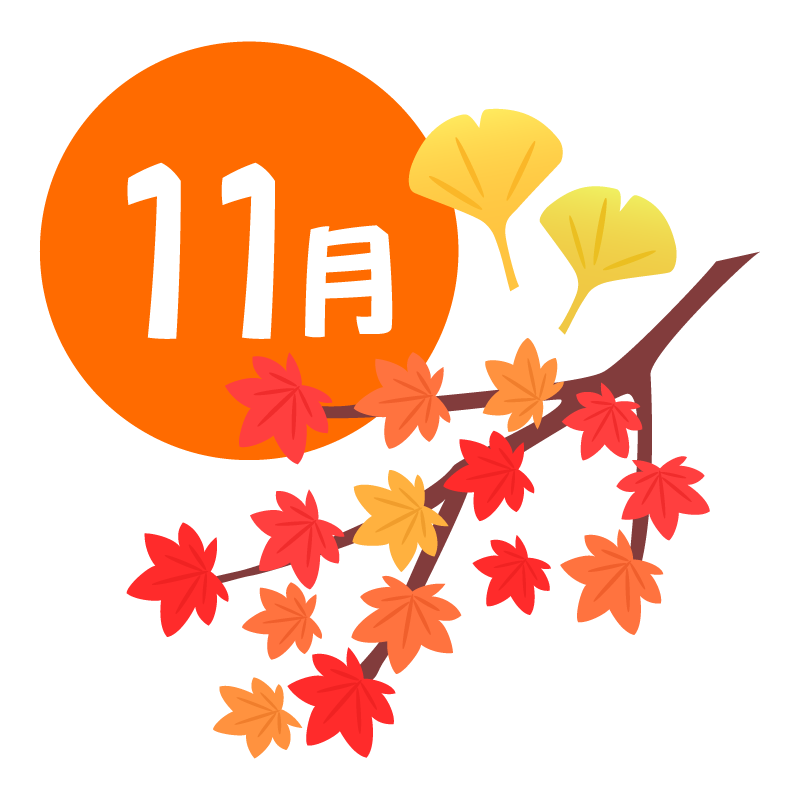 11月になりました。
